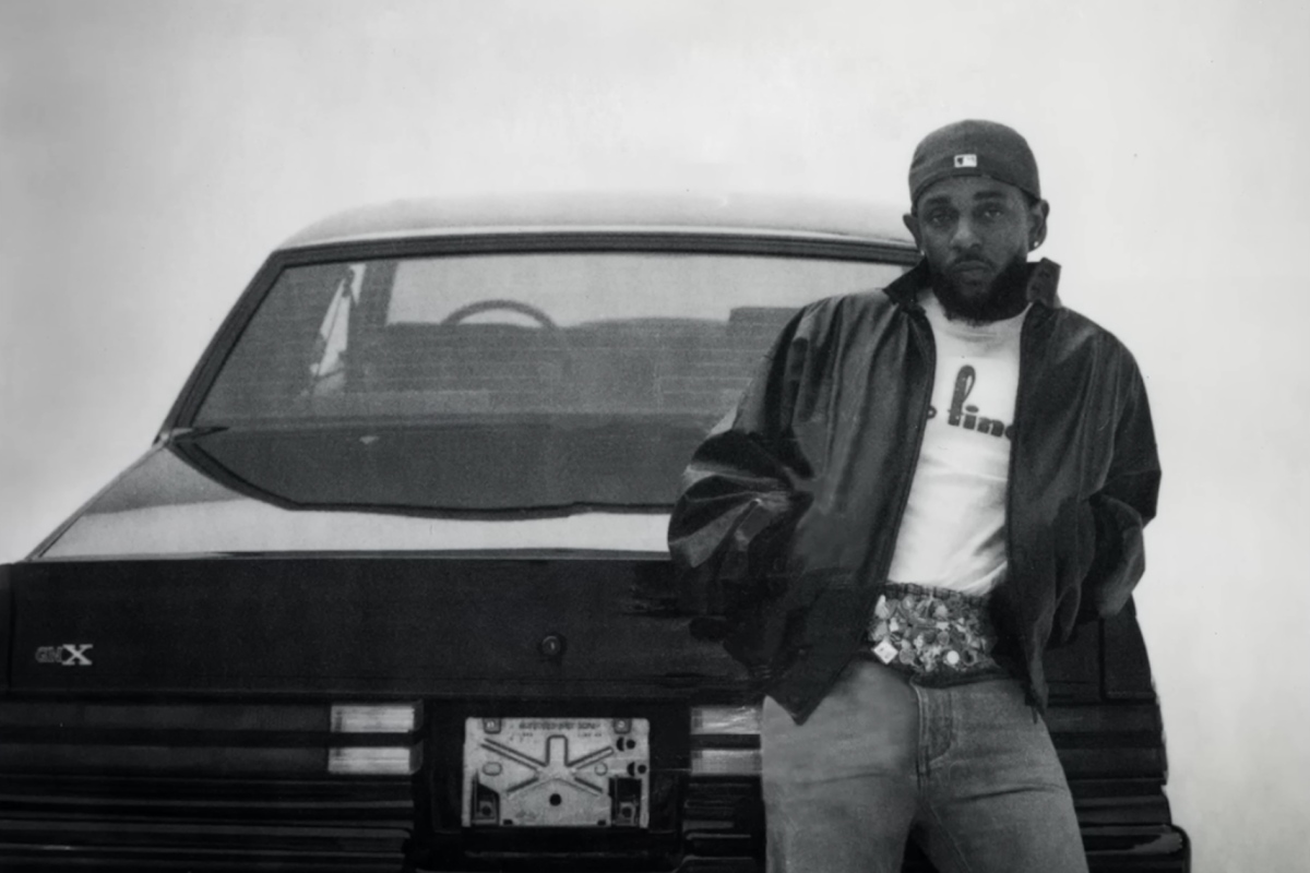 Kendrick Lamar leans against a GNX car for the official "GNX" album cover. Lamar released his sixth studio album Nov. 22 to basically everybody's surprise. (Image from Sony Music Entertainment.)